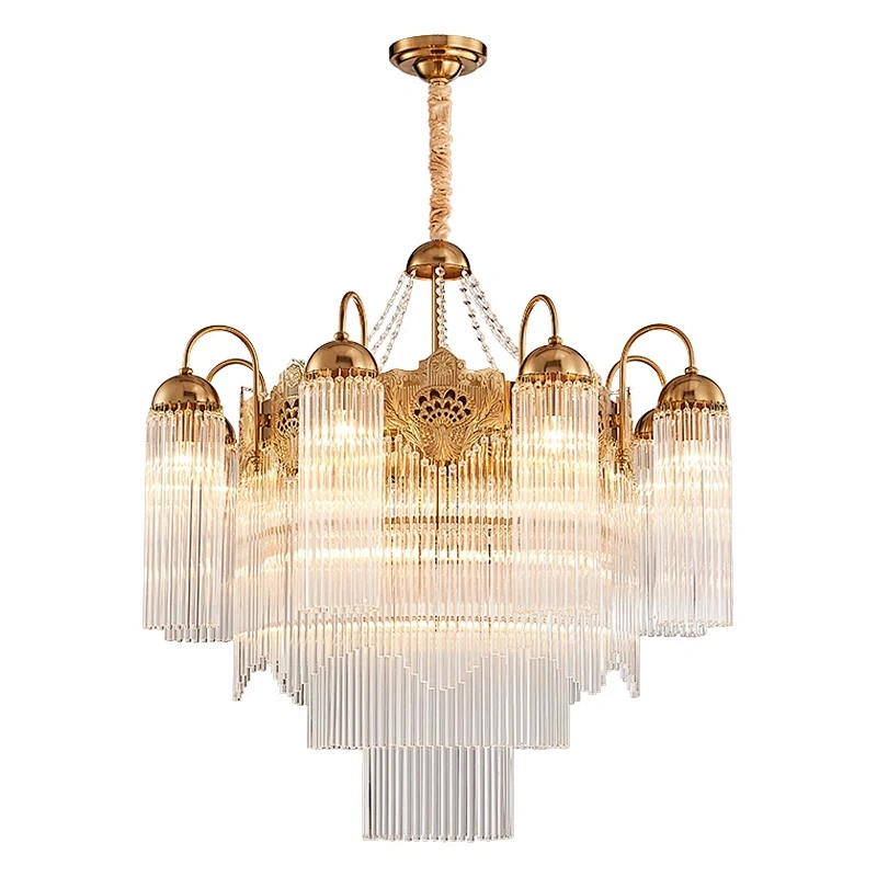 Modern decorative brass glass luxury lighting crystal chandelier with CE,ROHS certificate