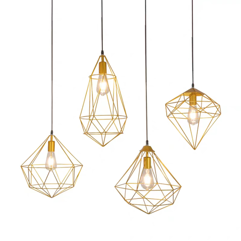 Zhongshan Brass rough design iron cone pendant lamp