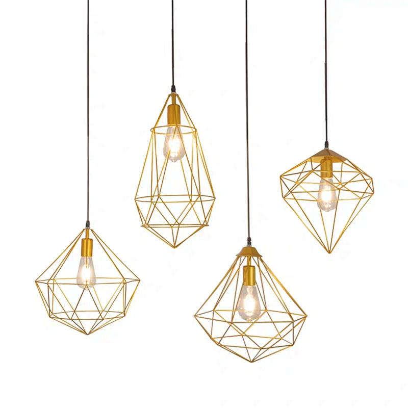 Zhongshan Brass rough design iron cone pendant lamp
