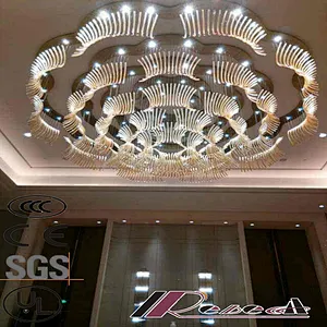 Hot design Guzhen lighting big crystal ceiling lighting project lamp for modern hotel