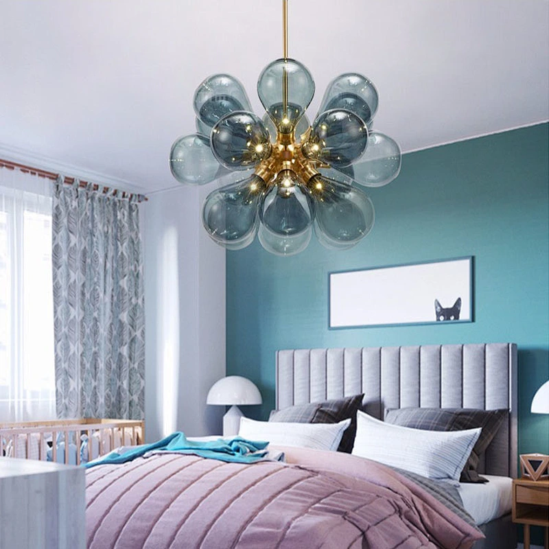 Postmodern Italian romantic bedroom creative personality light luxury  led  pendant lamp