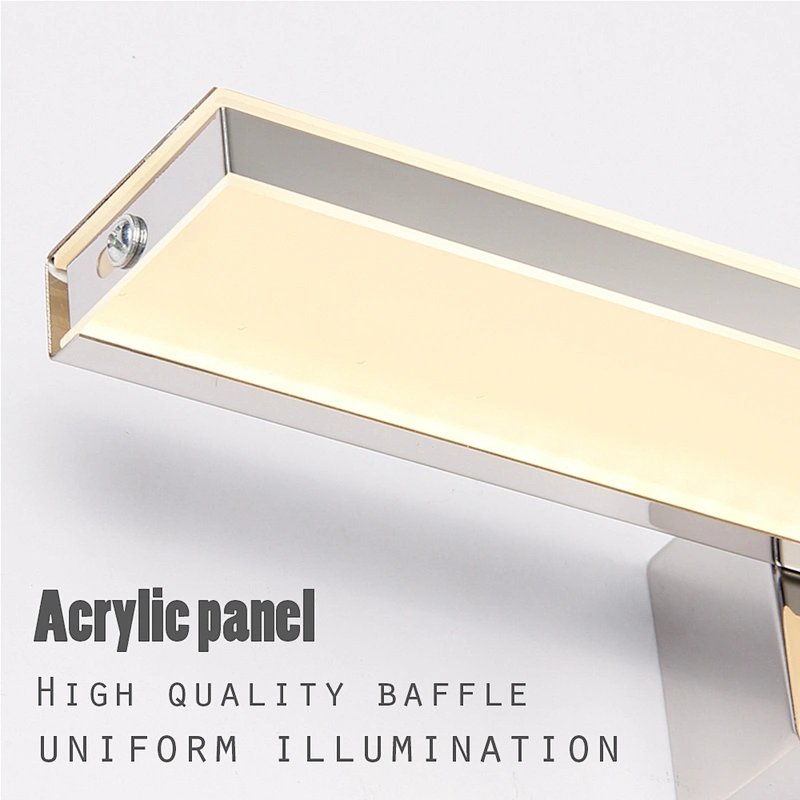 Hot-selling post-modern minimalist wall lamp hotel bathroom stainless steel acrylic led mirror light front