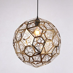 Iron diamond ball metal etching tennis irregular art ball leisure club cafe bar chandelier Moroccan style