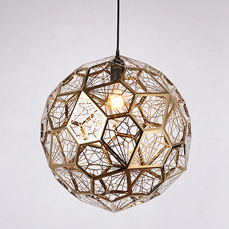 Iron diamond ball metal etching tennis irregular art ball leisure club cafe bar chandelier Moroccan style