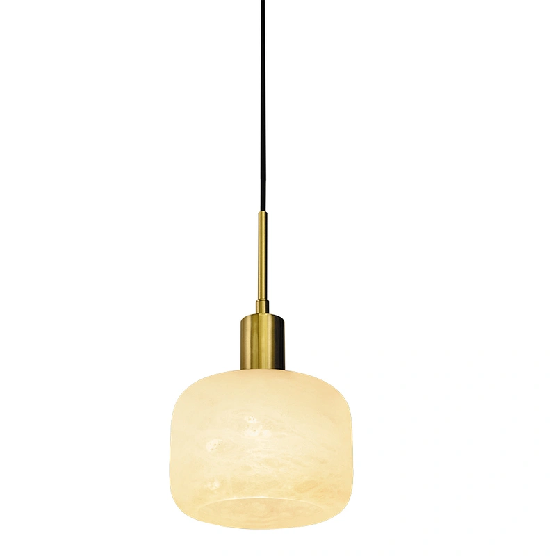 Simple design modern marble lampshade e27 indoor lighting small chandelier pendant lamp