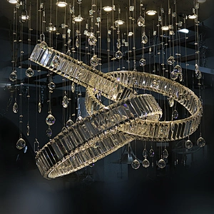 Modern customized circle shape crystal design chandelier