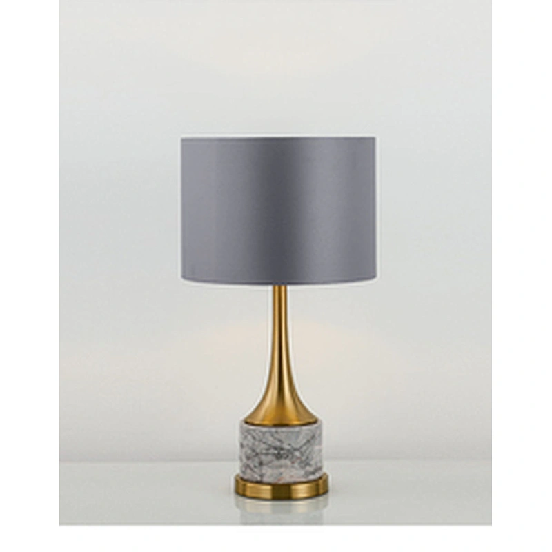 Creative iron marble cloth table lamp Hotel living room bedroom study bed light luxury desk lamp