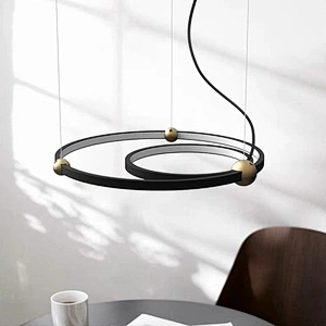 Nordic style simple black Modern led Modern chandelier