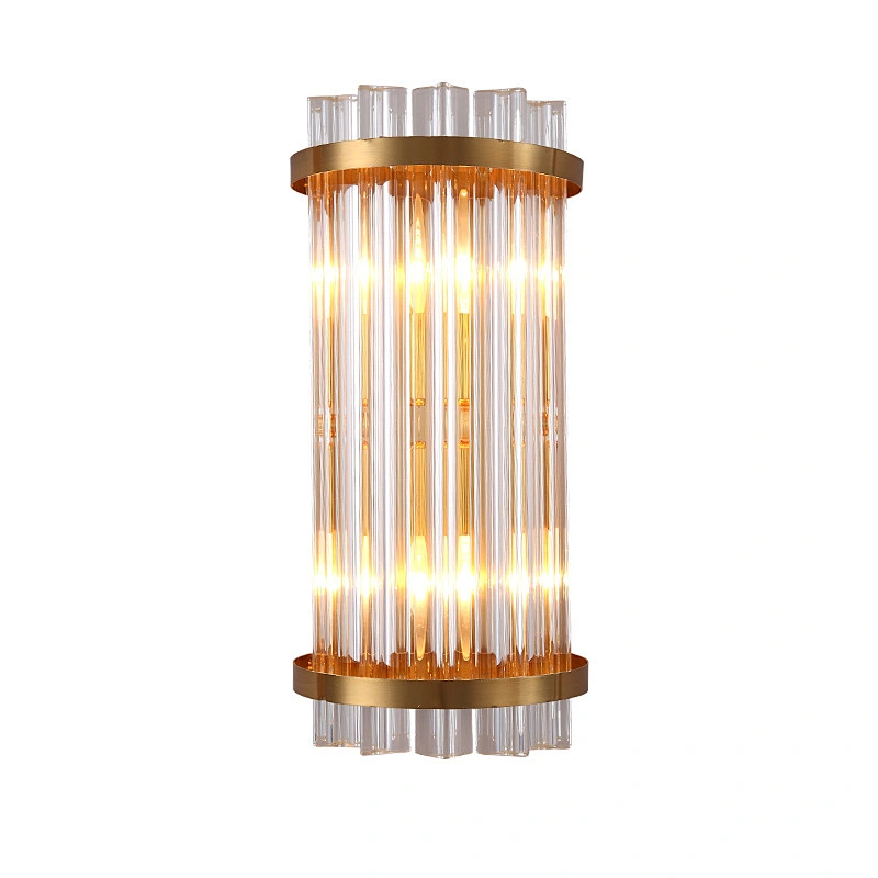 Modern Nordic Garden Corridor Glass Crystal Luxury Bedside Vintage Wall Lamp