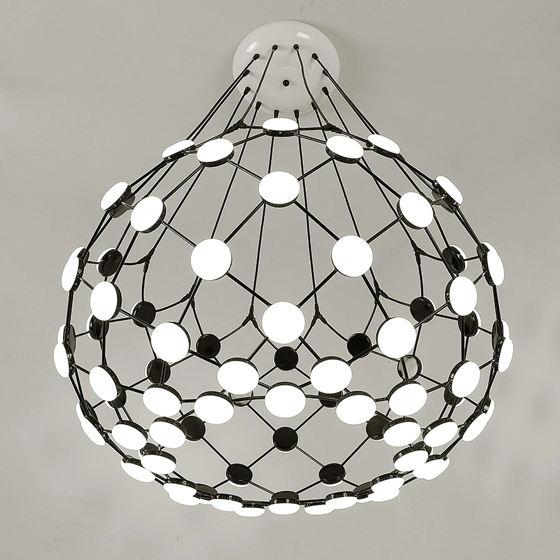 Post modern lighting fixture with   black finish  led pendant