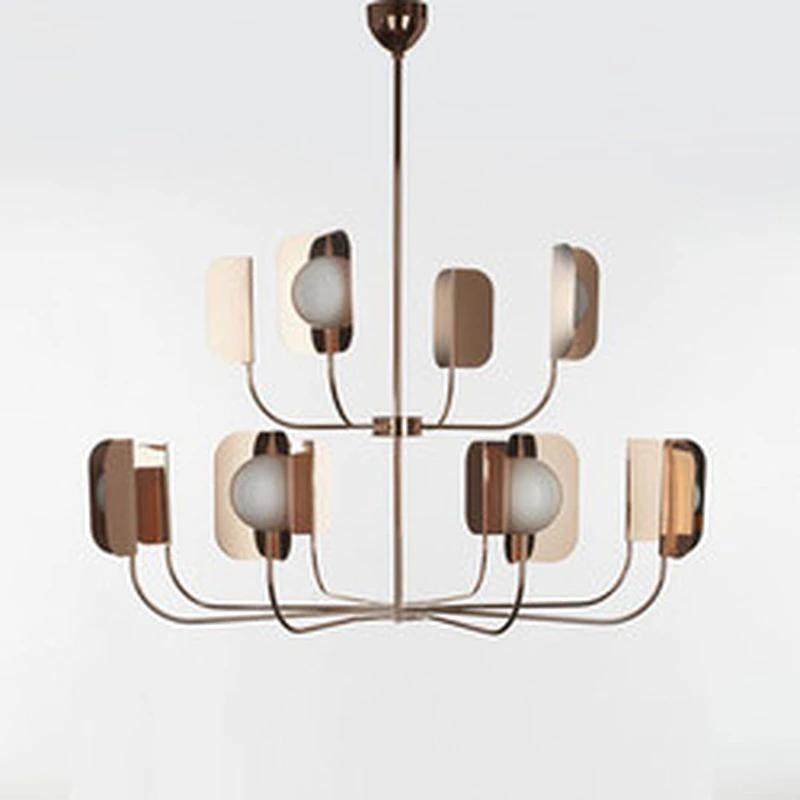 Modern G9 LED Home Lighting Iron Tawny&Red Chandelier Luxury Custom  Acrylic Chandelier Designer for Home