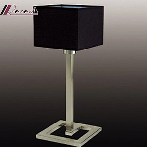 Modern Rectangular Black Fabric Shade Table Lamp For Living Room Hotel Desk Lamps