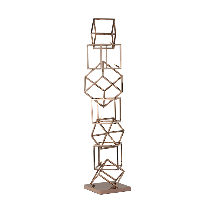 Six cuboids floor lamp Unique design floor lamp for hotel lounge area