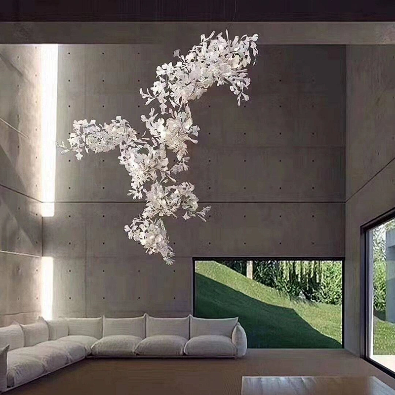 Modern luxury dining hotel lobby large wedding ceiling lights ceramics chandelier