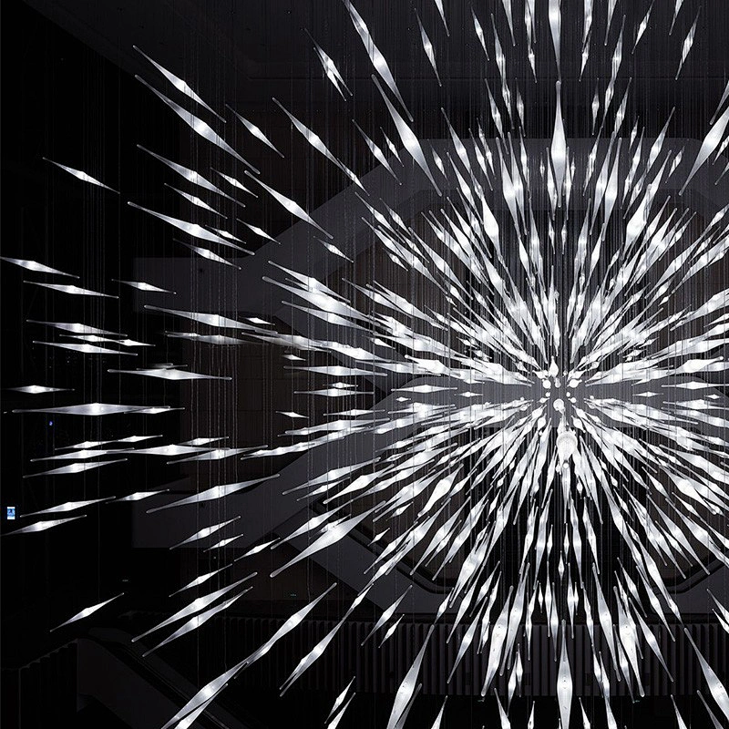 Customized Non-Standard Hotel Lobby Glass Chandelier Large Hotel Led Chandelier
