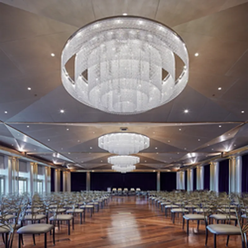 Modern designer custom glazed white feather hotel chandeliers villa ceiling decoration hanging ornaments chandeliers&lighting