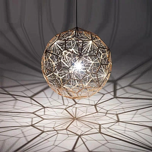 Modern nordic lighting fixtures stainless steel metal ball gold geometric pendant lamp chandelier