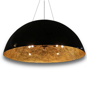 Rebecca Lighting Large Chandelier Six E27 Bulbs Black Minimalist Hotel Lighting
