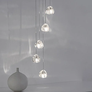 Modern design Solid Bubble Crystal Clear Glass Balls Project led modern Chandelier
