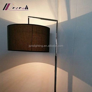 Modern irregular shape round shade floor lamp for living room