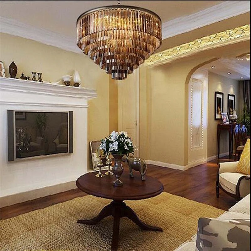 Modern Project Crystal Chandelier Pendant Lamp For Hotel Indoor Lighting