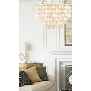 Decorative Luxury Custom Lighting Seashell Bubble Chandelier Modern Simple Design European Creative Shell Bedroom Pendant Lamp