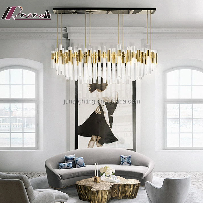 Modern Glass Tube Pendant Lamp for Hotel guest room