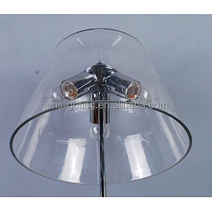 Modern clear glass shade floor lamp