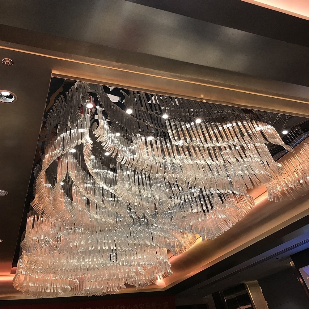 Custom crystal lobby chandelier Large hotel lobby ballroom art chandelier