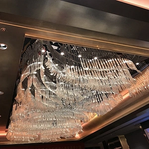 Custom crystal lobby chandelier Large hotel lobby ballroom art chandelier