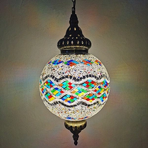 Featured hotel restaurant decorative Mosaic stained glass lampshade system chandeliers Moroccan style chandeliers&pendant lights