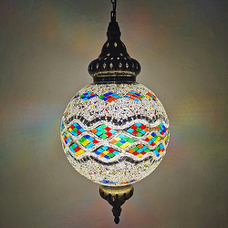 Featured hotel restaurant decorative Mosaic stained glass lampshade system chandeliers Moroccan style chandeliers&pendant lights