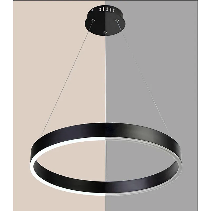 Modern simple creative big circle LED sitting room pendant lamp