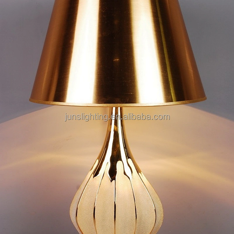 Golden Ceramic Table Lamp For Hotel Project Living Room Bedroom Desk Lamp