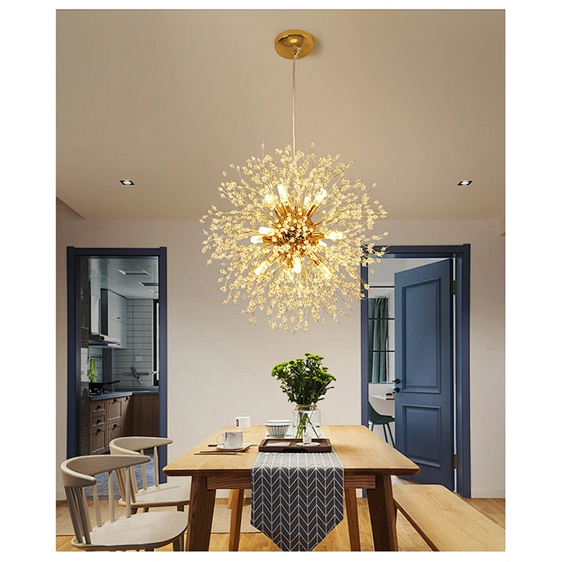 Modern restaurant dandelion chandelier  hotel ceiling crystal chandelier