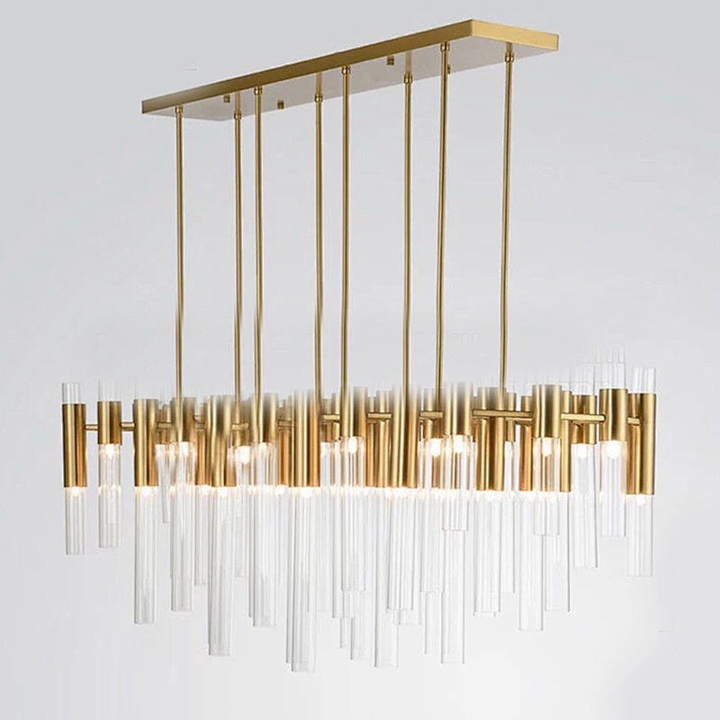 Modern Glass Tube Pendant Lamp for Hotel guest room
