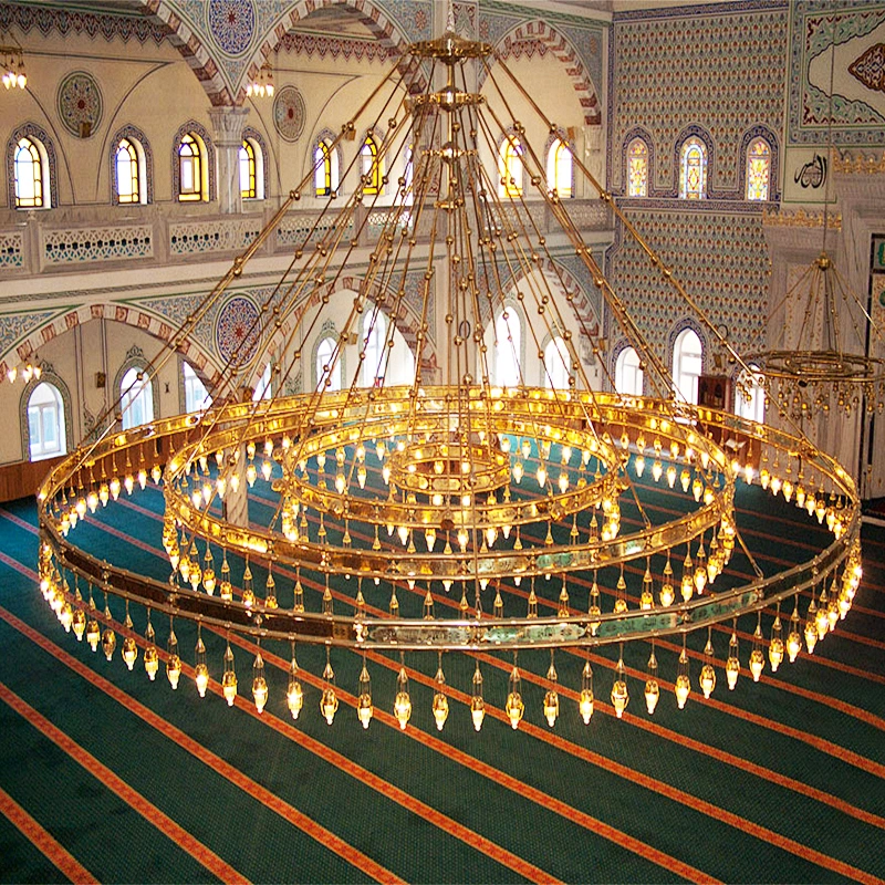 Custom Made Design Mosque Islam Copper Crystal Lighting Islamic Chandelier