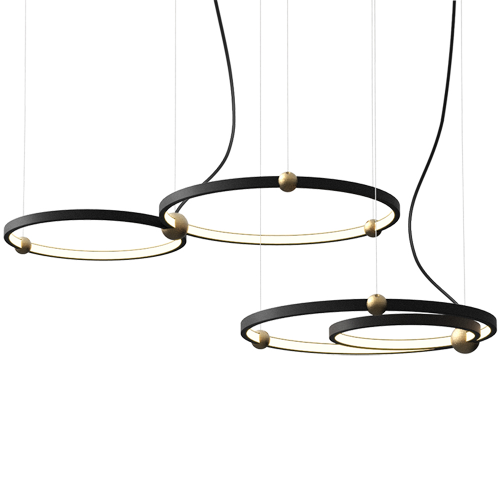 Nordic style simple black Modern led Modern chandelier