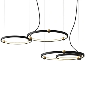 Nordic style simple black Modern led Modern chandelier