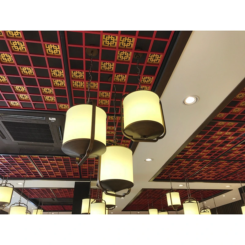 glass and iron Chinese style home restaurant or hotel pendant lamp