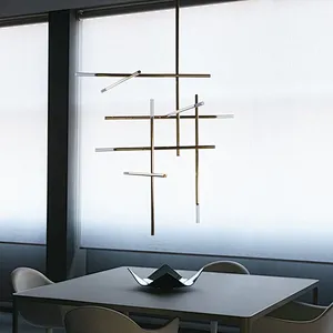 minimalist cross chandelier is postmodern and creative design light luxury  led  pendant lamp