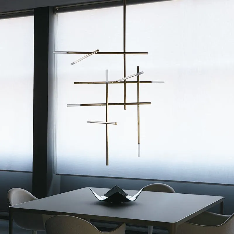minimalist cross chandelier is postmodern and creative design light luxury  led  pendant lamp