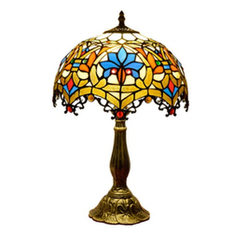 Rebecca High Quality Antique Stained Glass Tiffany Table Lamp Modern Desk Lamps