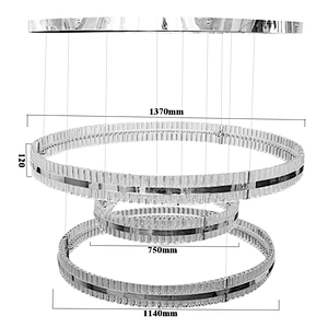 Advanced custom modern hotel decorative lighting luxury K9 crystal led chandelier