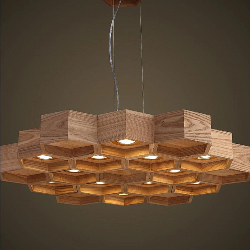 Home indoor lighting bent wood contemporary pendants lighting modern wooden chandelier