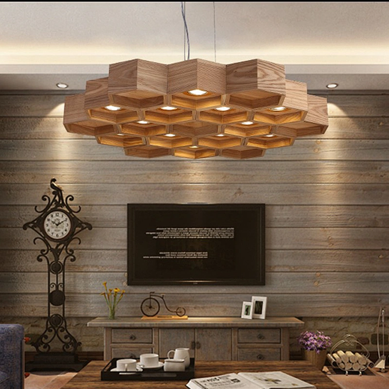 Home indoor lighting bent wood contemporary pendants lighting modern wooden chandelier