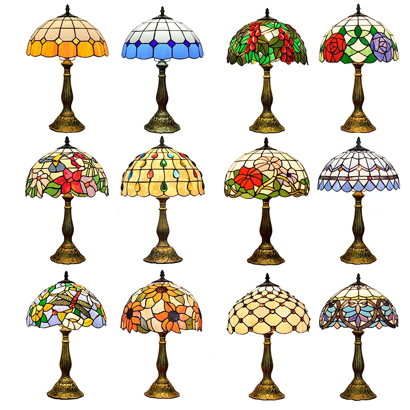 Rebecca High Quality Antique Stained Glass Tiffany Table Lamp Modern Desk Lamps