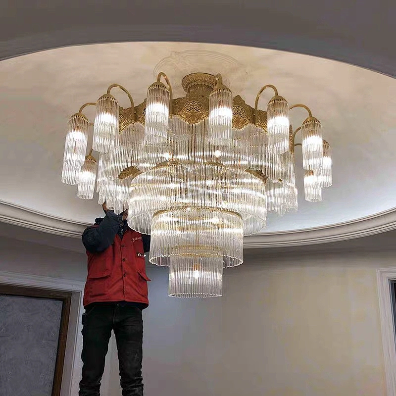 Modern decorative brass glass luxury lighting crystal chandelier with CE,ROHS certificate
