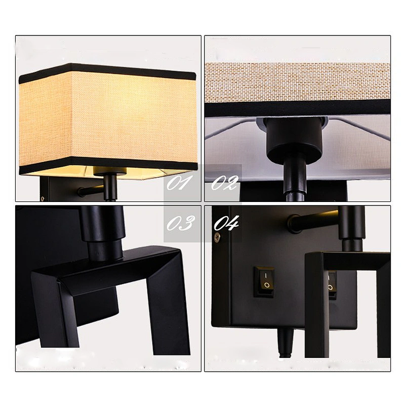 Simple Design bedroom Bedside Modern Hotel Reading Wall Lamp flexible arm Wall Light