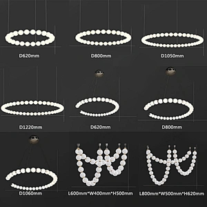 Modern large nordic banquet hall dining room hanging chandeliers pendant lights